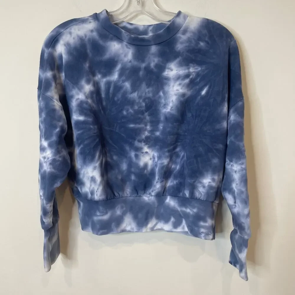 Old Navy Loose Tie Dyed Cropped Sweatshirt Sz S